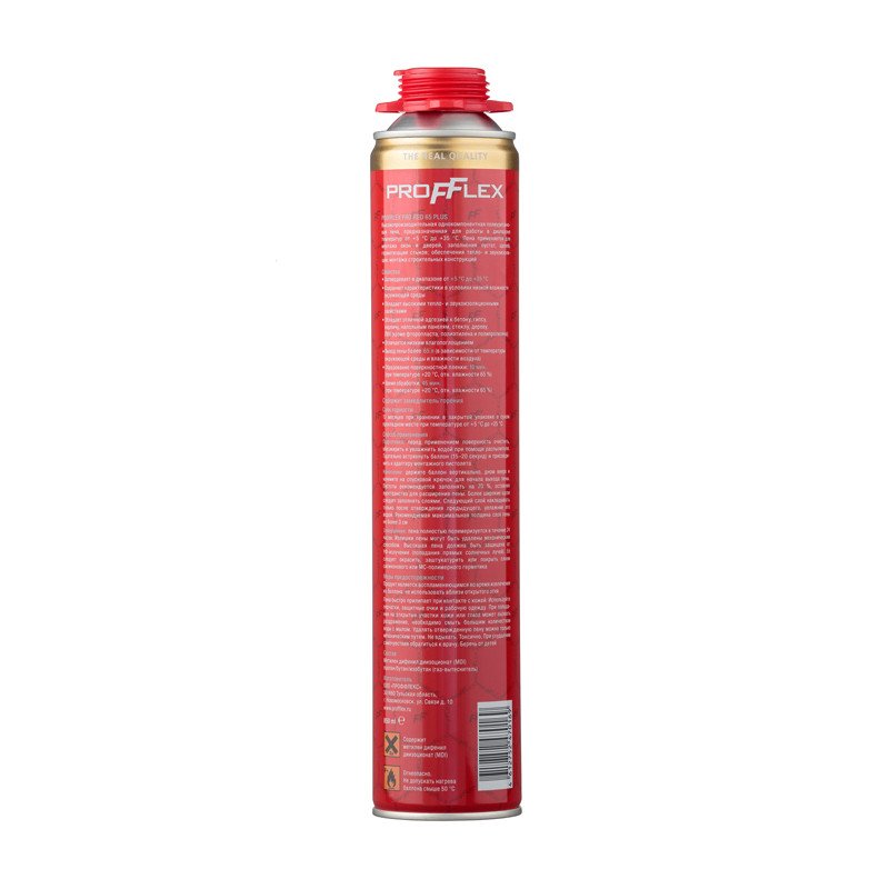 Пена монтажная PROFFLEX PRO RED Plus 65л летняя