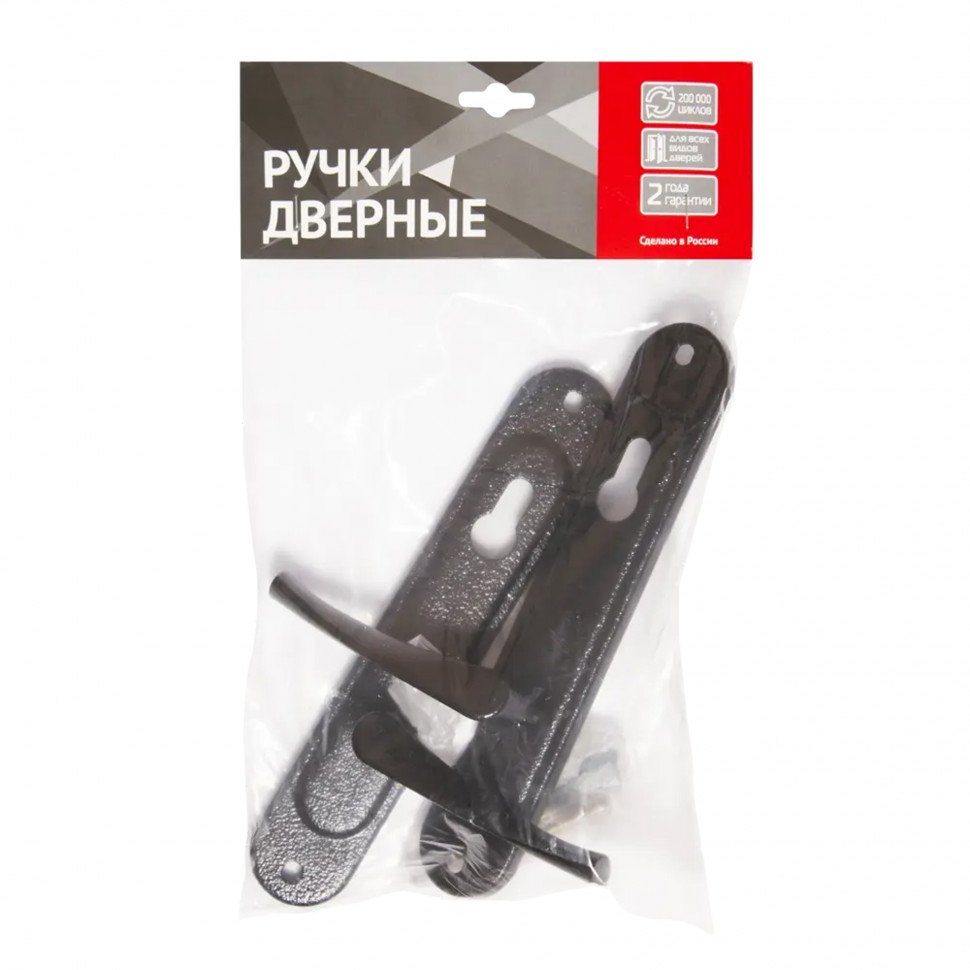 Ручка дверная на планке HP 185 (черный)