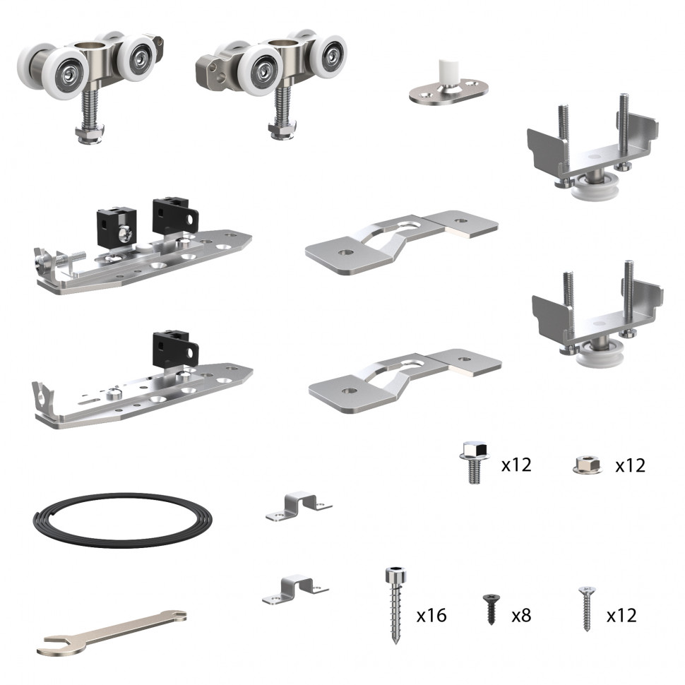 Комплект для раздвижных профильных дверей SLD.Comfort-PRO.SET4.PROF synchron/80 