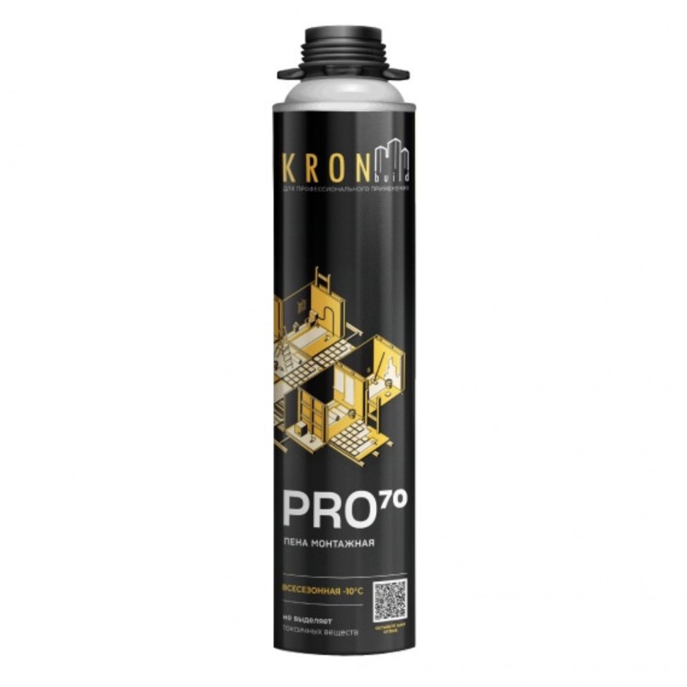 Пена монтажная профессиональная KRONbuild PRO 70, всесезонная