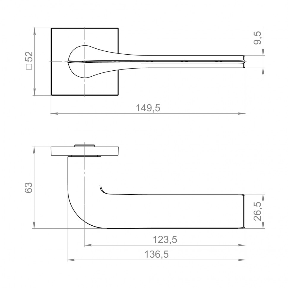 Ручка раздельная K.ZL52.MEDIANA BL-24 черный