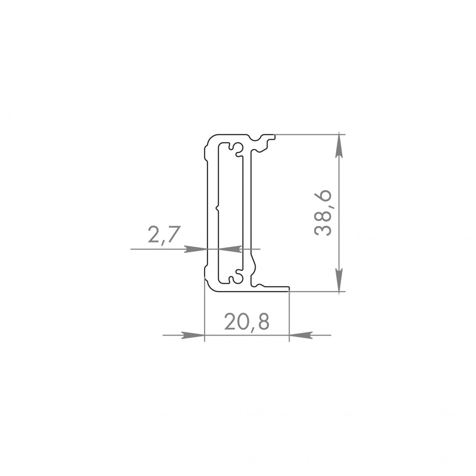 Стеновой профиль SLD.Comfort-PRO/3000 bracket BL черный
